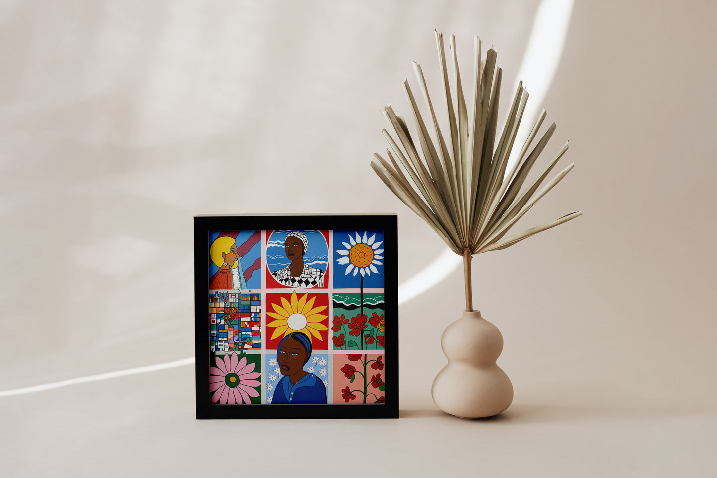 Feminist Portrait & Floral Poster | Afrocentric Storytelling Wall Art