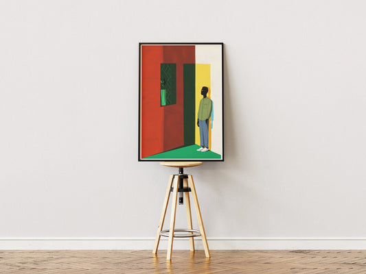 Minimalist Black Figure Poster | African American Illustration Wall Art