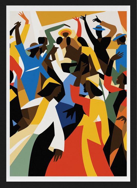 Vibrant African American Celebration Poster | Modern Abstract Cultural Art