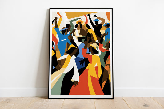Vibrant African American Celebration Poster | Modern Abstract Cultural Art