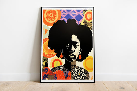 Afrocentric Black Woman Poster | Cultural Expression Wall Art Print
