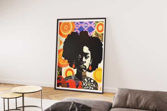 Afrocentric Black Woman Poster | Cultural Expression Wall Art Print