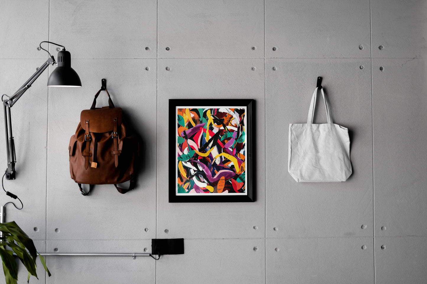 Dynamic Brushstroke Abstract Poster | Expressionist Color Splash Wall Art