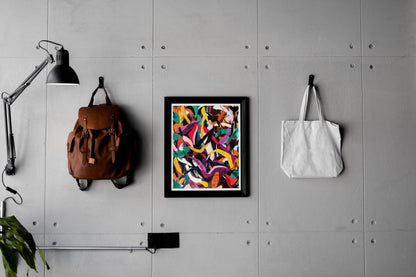 Dynamic Brushstroke Abstract Poster | Expressionist Color Splash Wall Art